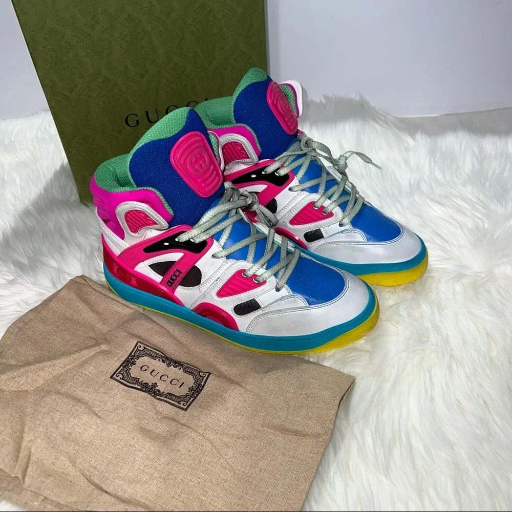Gucci “”Host pick💖💖Basket high top sneakers - Picture 7 of 17